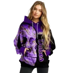 james madison dukes skull motif purple black hoodie best selling
