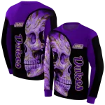 james madison dukes skull motif purple black hoodie best selling