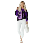 james madison dukes skull motif purple black hoodie best selling