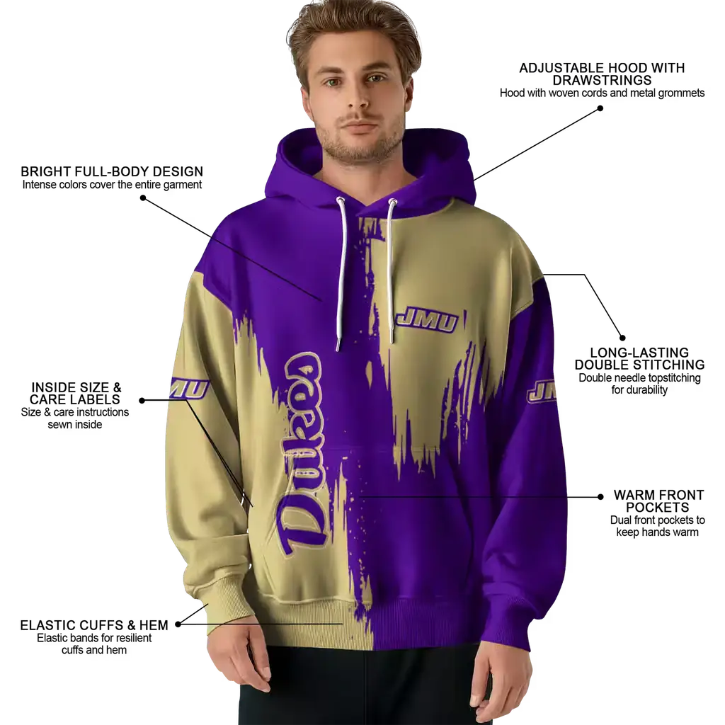 james madison dukes splatter effect purple hoodie latest model james madison dukes splatter effect purple hoodie latest model
