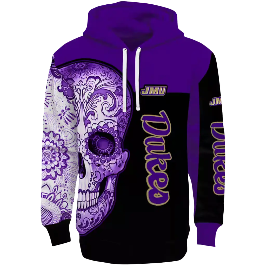 james madison dukes sugar skull purple black hoodie best selling james madison dukes sugar skull purple black hoodie best selling
