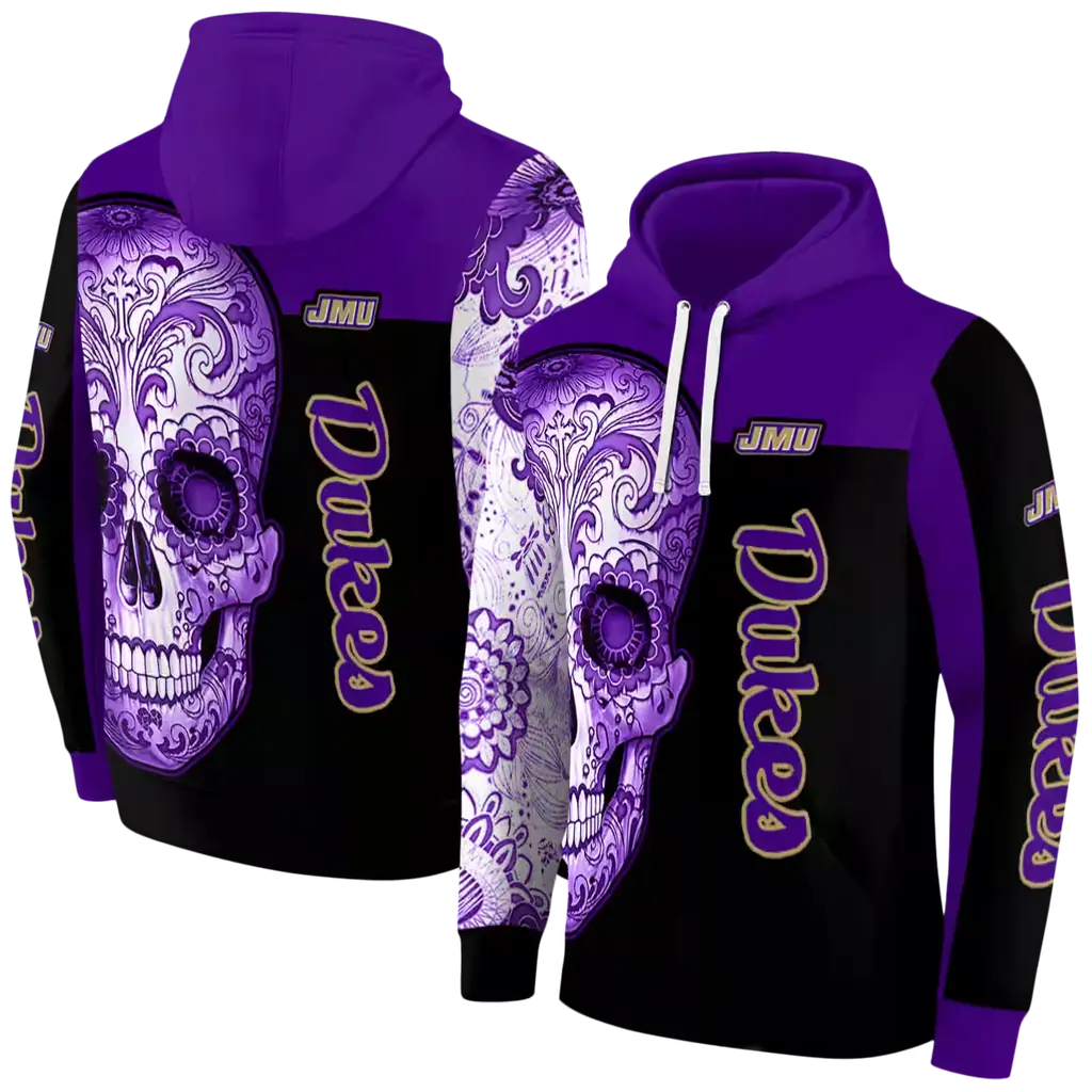 james madison dukes sugar skull purple black hoodie fashion forward james madison dukes sugar skull purple black hoodie fashion forward