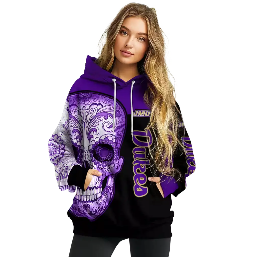 james madison dukes sugar skull purple black hoodie high quality james madison dukes sugar skull purple black hoodie high quality