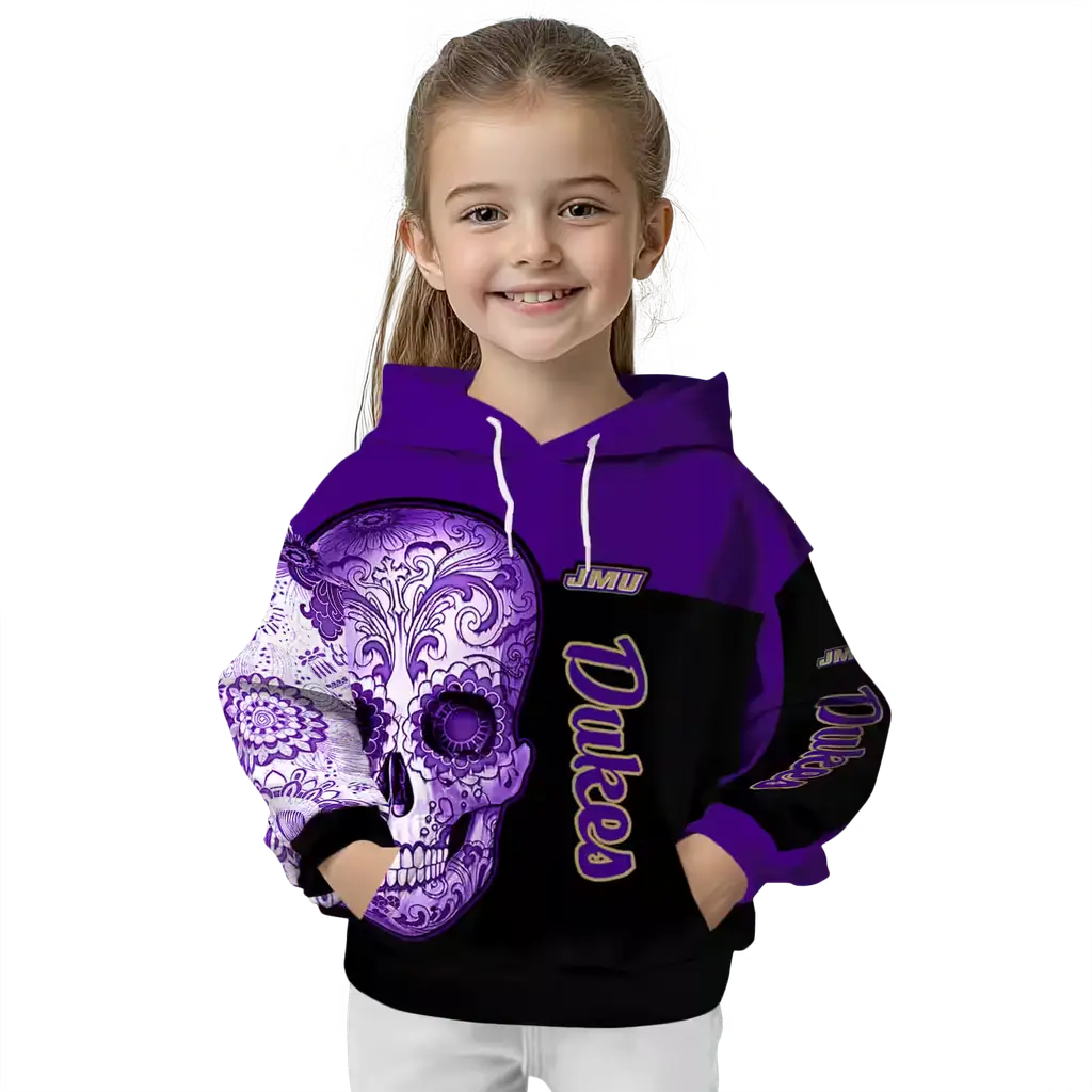 james madison dukes sugar skull purple black hoodie top rated james madison dukes sugar skull purple black hoodie top rated