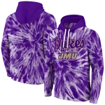 james madison dukes tie dye pattern purple hoodie best selling