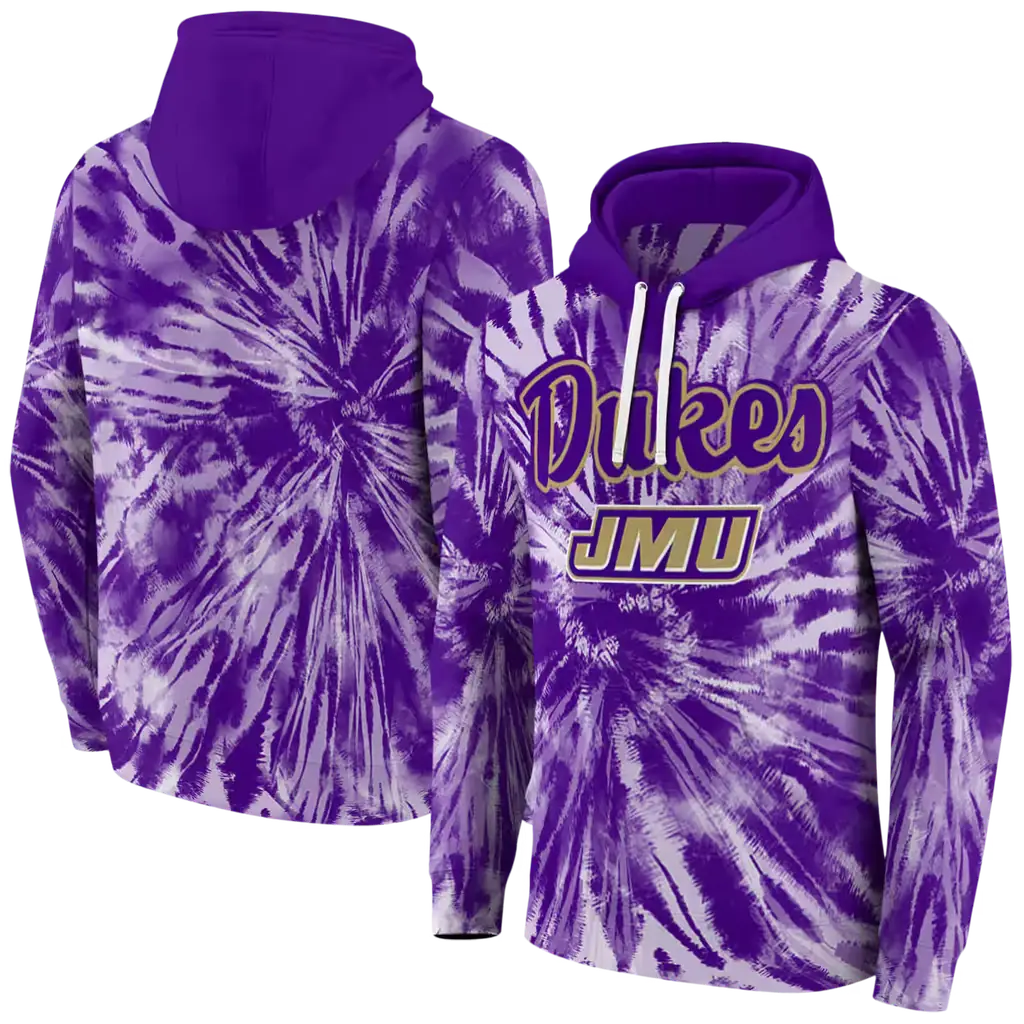 james madison dukes tie dye pattern purple hoodie fashion forward james madison dukes tie dye pattern purple hoodie fashion forward