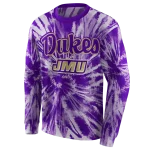james madison dukes tie dye pattern purple hoodie best selling