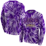 james madison dukes tie dye pattern purple hoodie best selling
