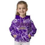 james madison dukes tie dye pattern purple hoodie best selling
