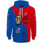 kansas jayhawks achmed skull blue hoodie best selling