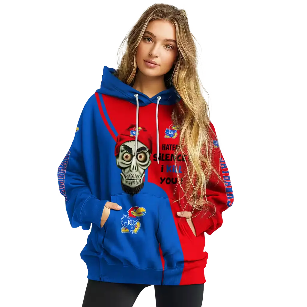 kansas jayhawks achmed skull blue hoodie high quality kansas jayhawks achmed skull blue hoodie high quality
