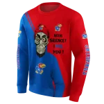 kansas jayhawks achmed skull blue hoodie best selling