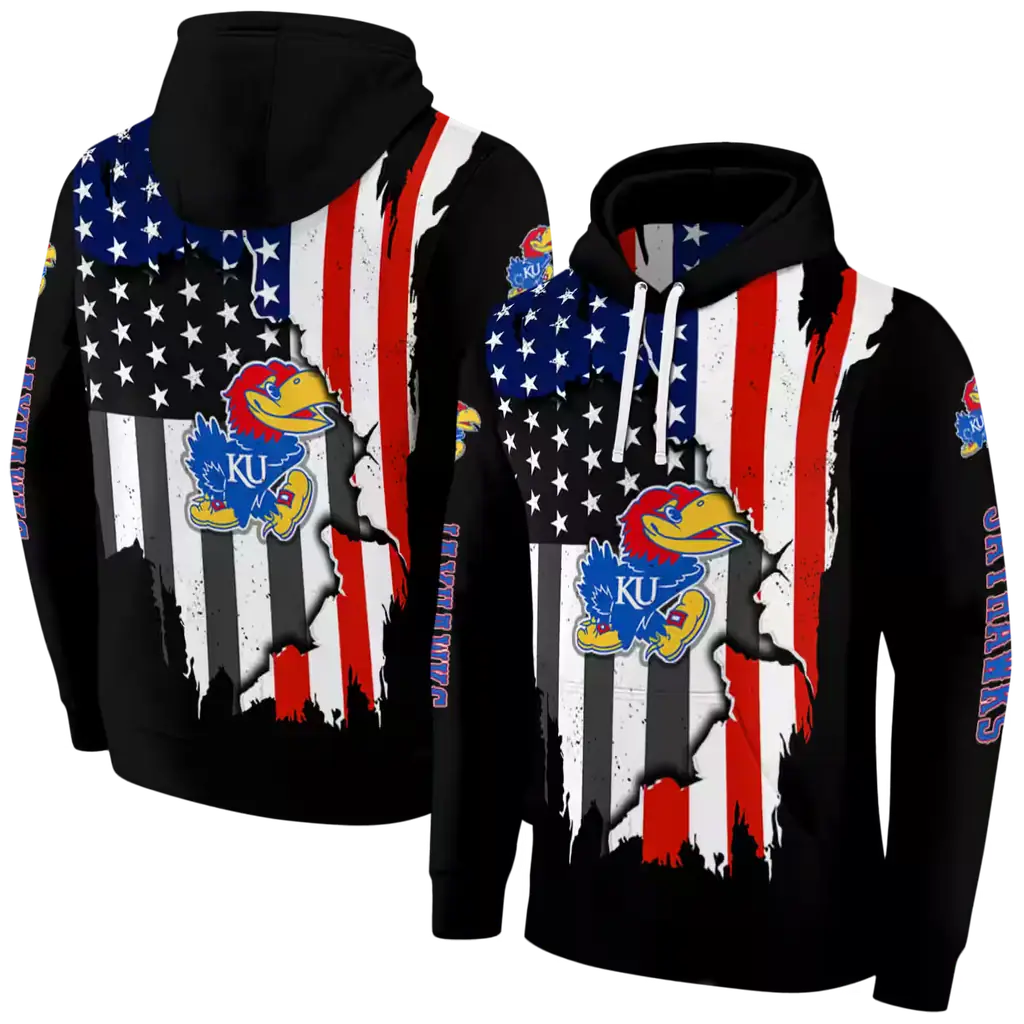 kansas jayhawks american pride black hoodie fashion forward kansas jayhawks american pride black hoodie fashion forward