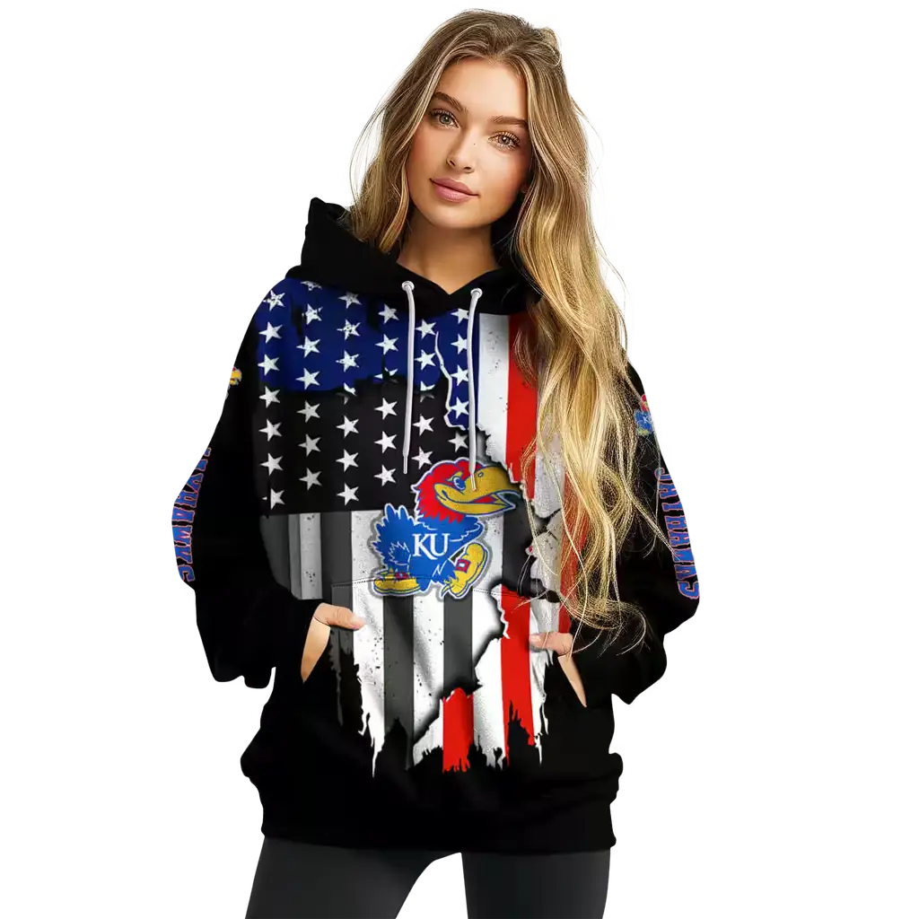 kansas jayhawks american pride black hoodie high quality kansas jayhawks american pride black hoodie high quality