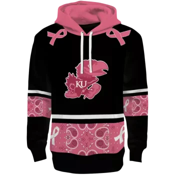 kansas jayhawks awareness ribbon black pink hoodie best selling