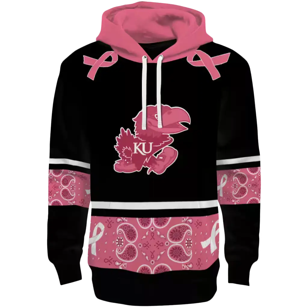 kansas jayhawks awareness ribbon black pink hoodie best selling kansas jayhawks awareness ribbon black pink hoodie best selling