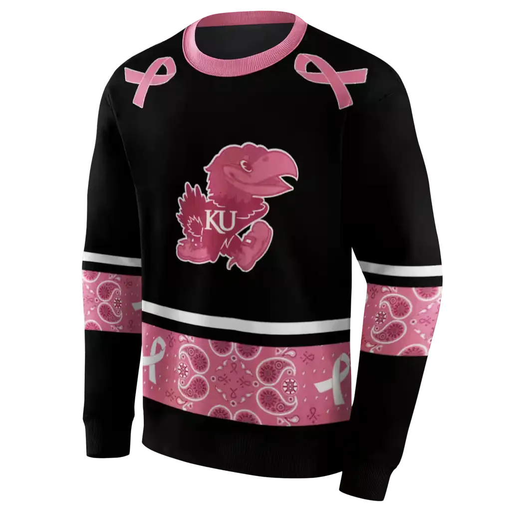 kansas jayhawks awareness ribbon black pink hoodie new arrival kansas jayhawks awareness ribbon black pink hoodie new arrival