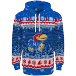 kansas jayhawks christmas trees blue hoodie best selling