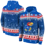 kansas jayhawks christmas trees blue hoodie best selling