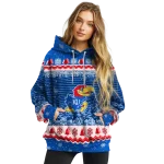 kansas jayhawks christmas trees blue hoodie best selling