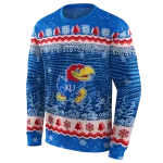 kansas jayhawks christmas trees blue hoodie best selling