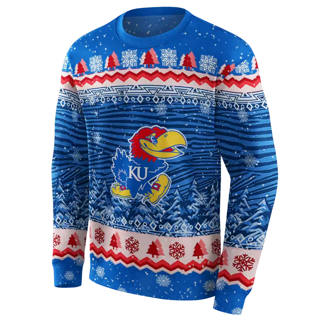 kansas jayhawks christmas trees blue hoodie new arrival kansas jayhawks christmas trees blue hoodie new arrival