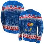 kansas jayhawks christmas trees blue hoodie best selling