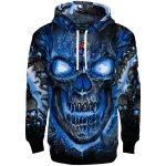 kansas jayhawks demonic skull blue black hoodie best selling