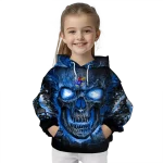 kansas jayhawks demonic skull blue black hoodie best selling