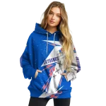 kansas jayhawks dynamic slash blue white hoodie best selling