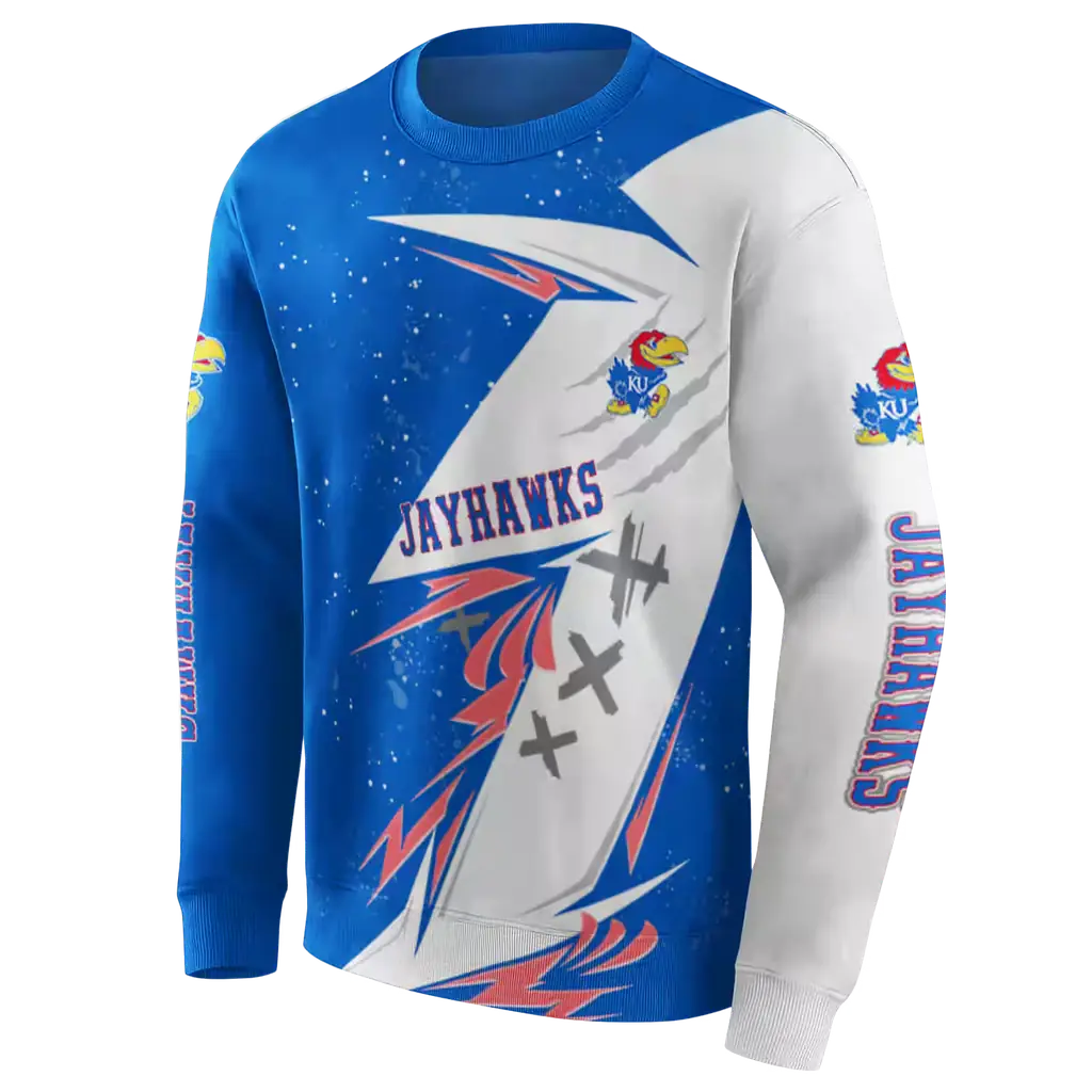 kansas jayhawks dynamic slash blue white hoodie new arrival kansas jayhawks dynamic slash blue white hoodie new arrival