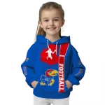 kansas jayhawks football heartbeat blue hoodie best selling