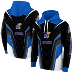 kansas jayhawks futuristic pattern blue black hoodie best selling