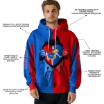 kansas jayhawks heartbeat graphic blue hoodie best selling