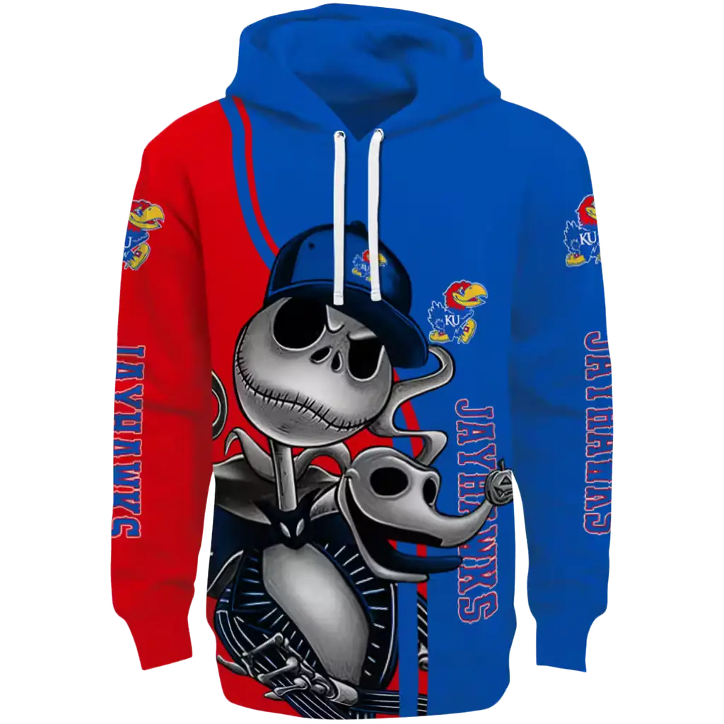 kansas jayhawks jack skellington blue hoodie best selling kansas jayhawks jack skellington blue hoodie best selling