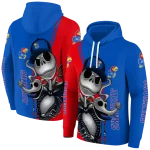 kansas jayhawks jack skellington blue hoodie best selling