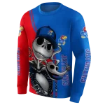 kansas jayhawks jack skellington blue hoodie best selling