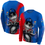 kansas jayhawks jack skellington blue hoodie best selling