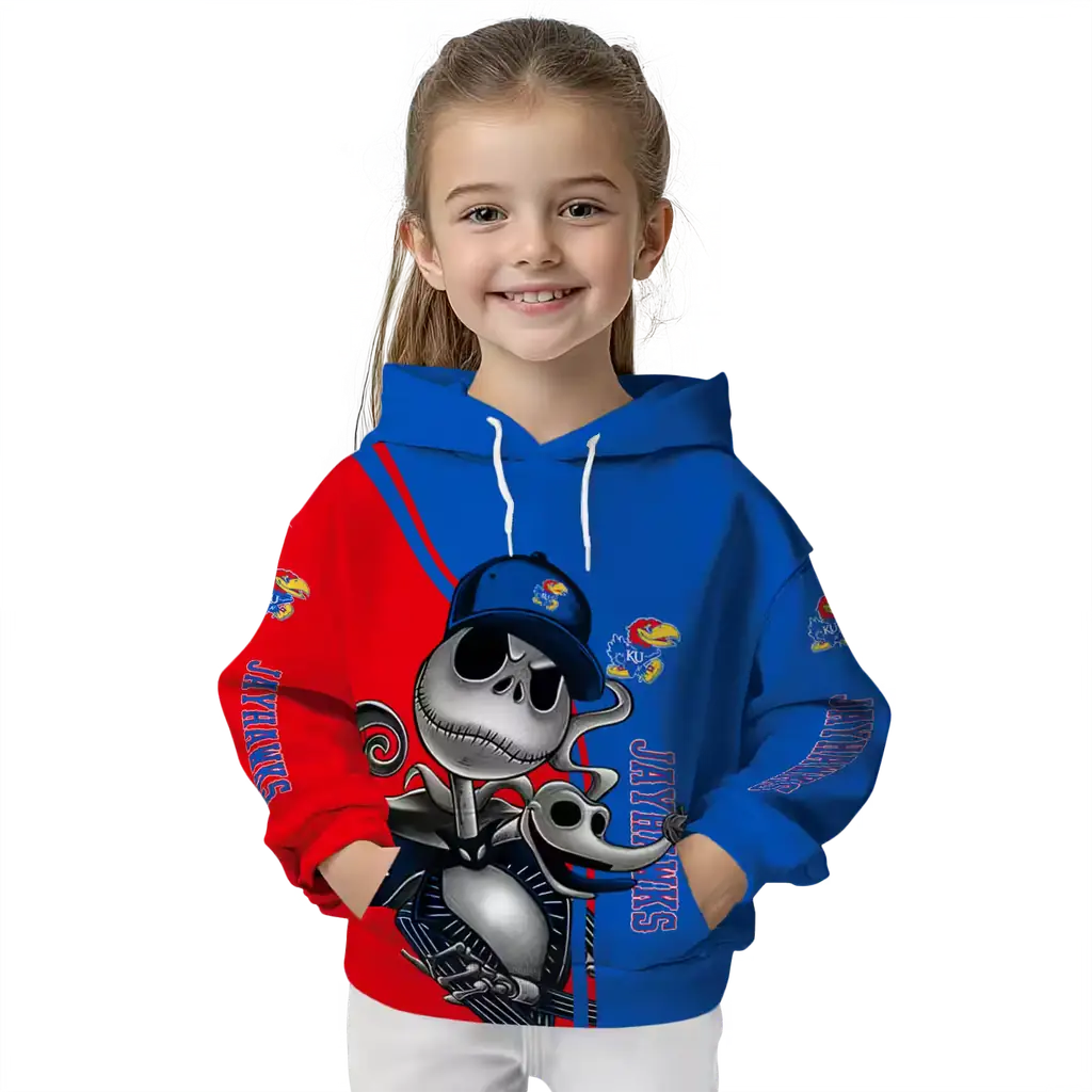 kansas jayhawks jack skellington blue hoodie top rated kansas jayhawks jack skellington blue hoodie top rated