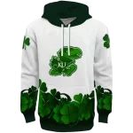 kansas jayhawks lucky motif white green hoodie best selling