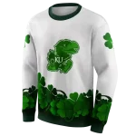 kansas jayhawks lucky motif white green hoodie best selling