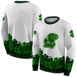 kansas jayhawks lucky motif white green hoodie best selling