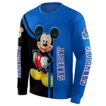 kansas jayhawks mickey mouse blue black hoodie best selling