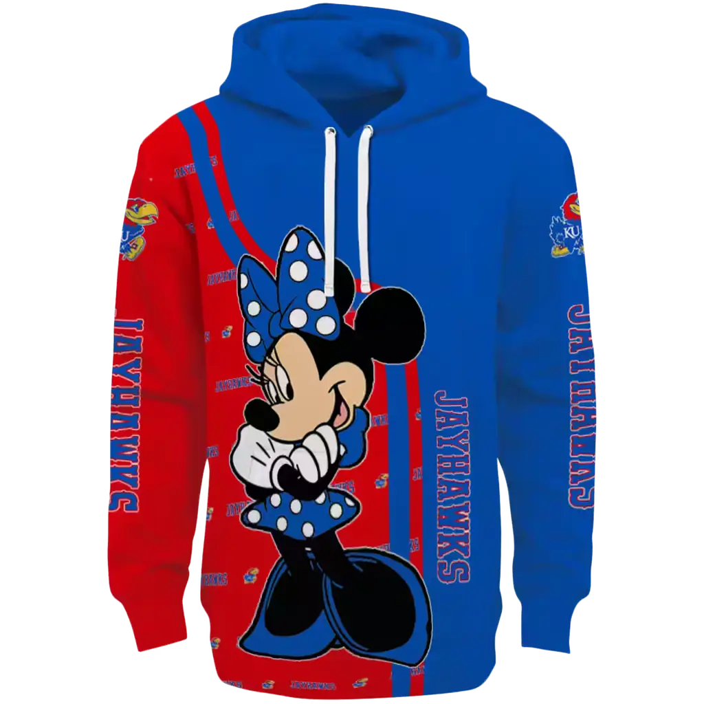 kansas jayhawks minnie mouse blue hoodie best selling kansas jayhawks minnie mouse blue hoodie best selling