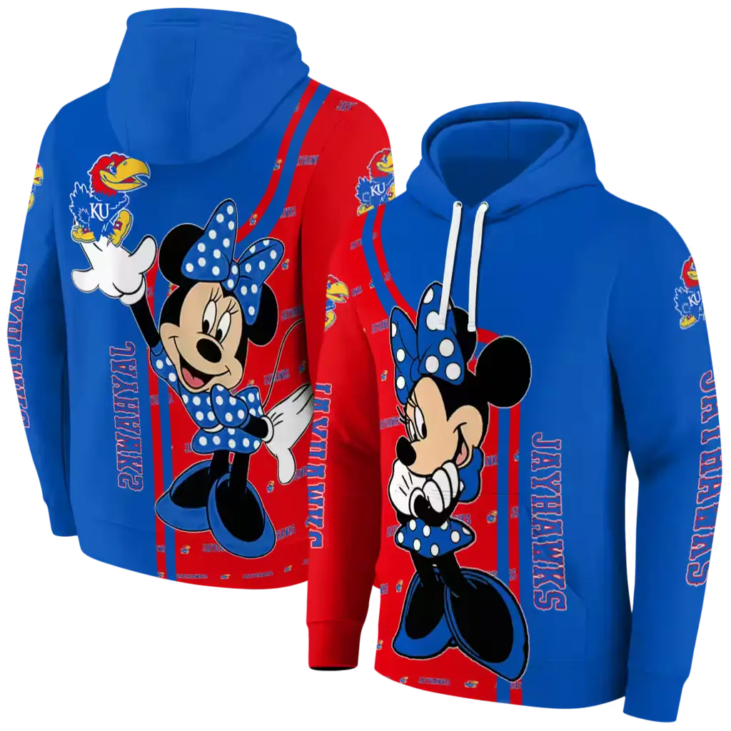 kansas jayhawks minnie mouse blue hoodie fashion forward kansas jayhawks minnie mouse blue hoodie fashion forward