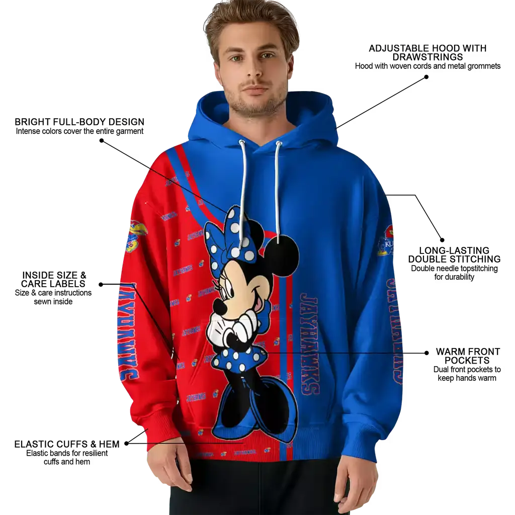 kansas jayhawks minnie mouse blue hoodie latest model kansas jayhawks minnie mouse blue hoodie latest model