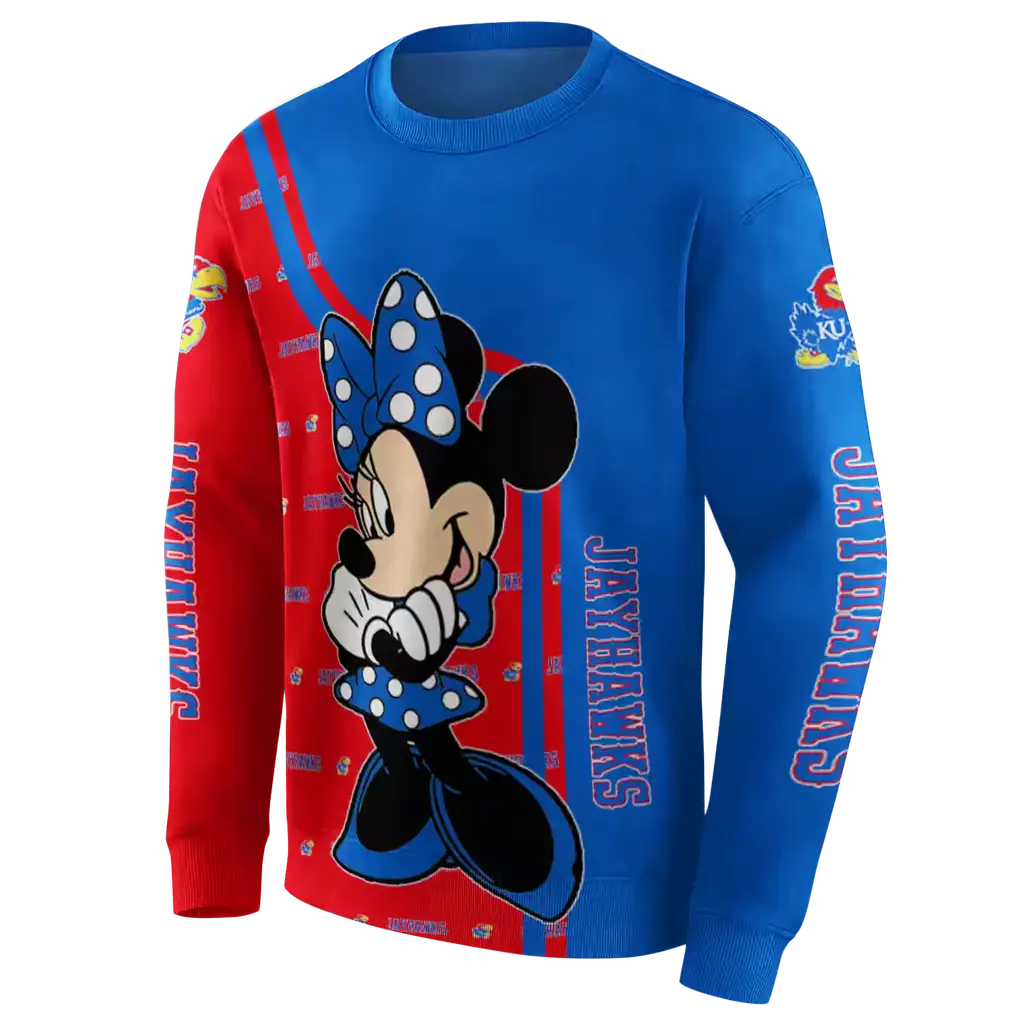 kansas jayhawks minnie mouse blue hoodie new arrival kansas jayhawks minnie mouse blue hoodie new arrival