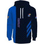 kansas jayhawks monogram pattern blue hoodie best selling