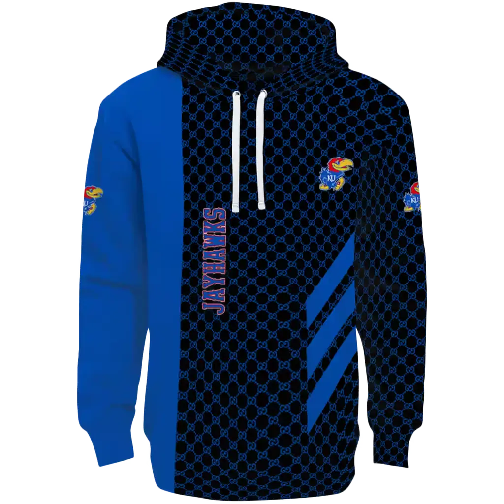 kansas jayhawks monogram pattern blue hoodie best selling kansas jayhawks monogram pattern blue hoodie best selling