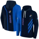 kansas jayhawks monogram pattern blue hoodie best selling